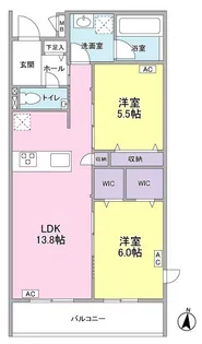サンクガーディアン桜新町【1階】の間取り