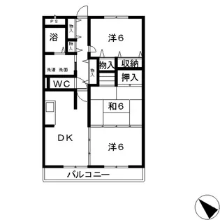 ラプラス新倉敷【2階】の間取り