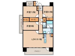 リコット岡崎公園【9階】の間取り