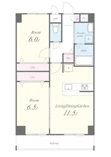 クリスタルコート【5階】の間取り