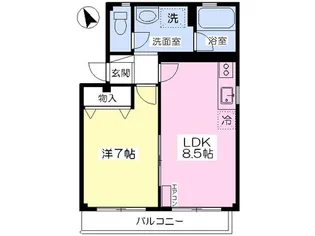 アベニューメゾン【1階】の間取り