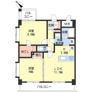 LUNAGRANDE新横浜【4階】の間取り