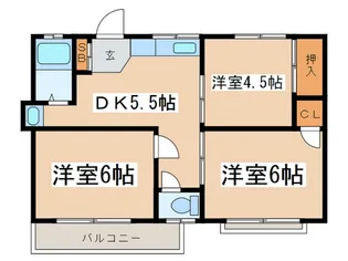 サンハウス【3階】の間取り
