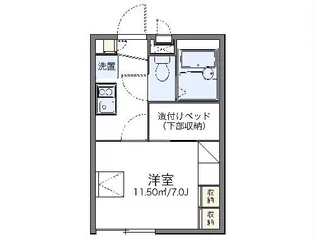 レオパレス幸福の花【1階】の間取り