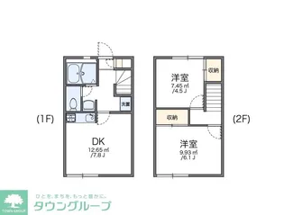 レオパレスMouIris弐番館【1階】の間取り
