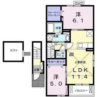 ラディアII【2階】の間取り