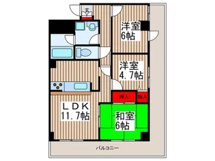 ビエラコート南浦和【11階】の間取り