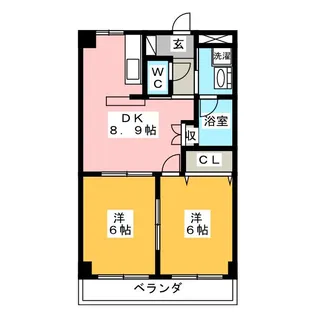 ロイヤルスクエアB【1階】の間取り