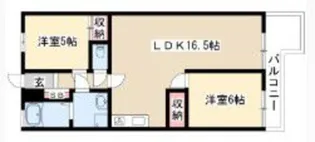 シャンボール近藤【3階】の間取り