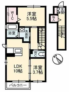 ラピス【2階】の間取り