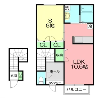 ユーオディア【2階】の間取り