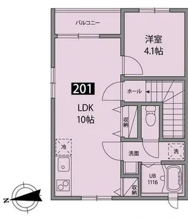 ブランシャール東高円寺【2階】の間取り