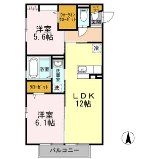 ソレイユ宿【2階】の間取り