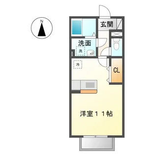 モナリエ竹成A【1階】の間取り