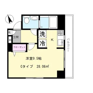 グランベル南大井【3階】の間取り
