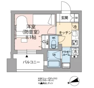 ミュージション下北沢【5階】の間取り