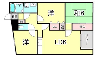 ベルトピア塩屋I【2階】の間取り