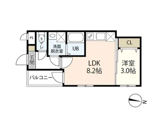 MOVE楽々園WEST【2階】の間取り