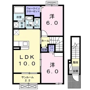 サンリット アヴェニューB【2階】の間取り