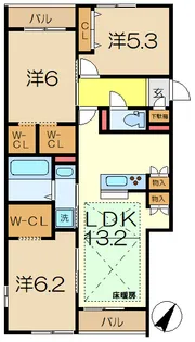 Park Villa M【2階】の間取り