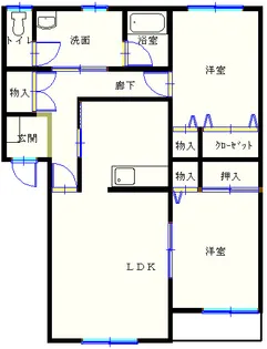 ボヌール2号館【1階】の間取り