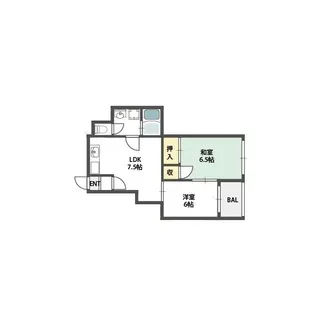 ラフォール寝屋川B【2階】の間取り