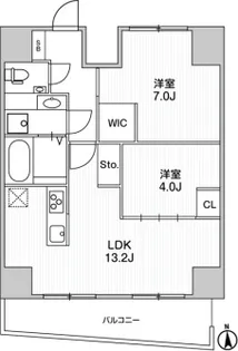 ALTERNA文京湯島【14階】の間取り