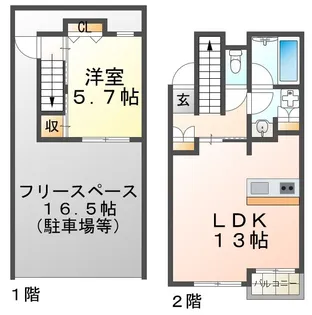 グリーンサイド春名No.1【2階】の間取り