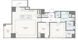 希神楽坂TERRACE【8階】の間取り