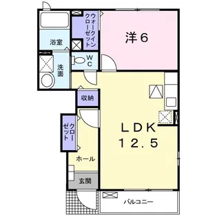 アベニール B【1階】の間取り