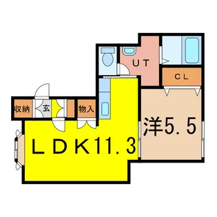 タウンズ6.1【2階】の間取り