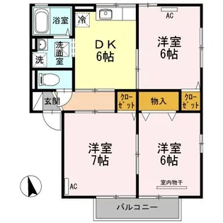 メルベーユM A棟【2階】の間取り