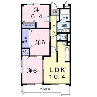 若山ガーデンヒル A棟【2階】の間取り
