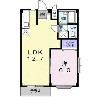 エルディムセブン【1階】の間取り