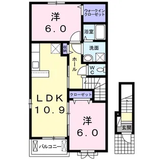 アルコイーリス【2階】の間取り