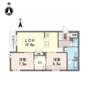 ラフィーネ松ヶ崎【2階】の間取り