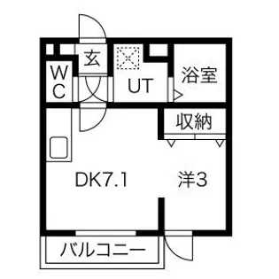 メリディアン岩沼壱番館【3階】の間取り