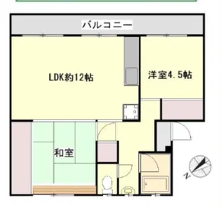 三光町団地 3号棟【4階】の間取り