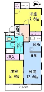 シティパルA【1階】の間取り