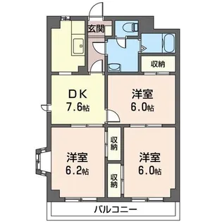 アベニューすみれが丘【2階】の間取り