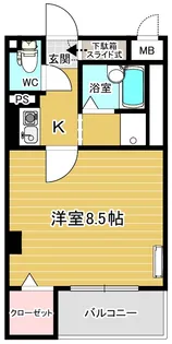 細田マンションA【3階】の間取り