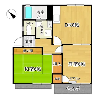 サンハイツ田中C【2階】の間取り
