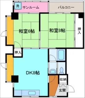 朝倉ハイツ【3階】の間取り