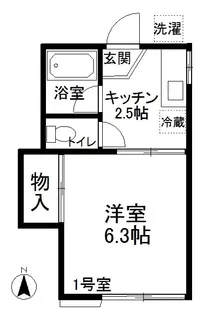 園山ハイツ【1階】の間取り