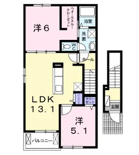 香川県善通寺市上吉田町4【アパート】の間取り
