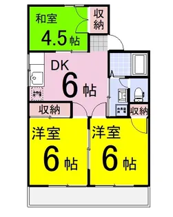 メゾンこすもすB【1階】の間取り