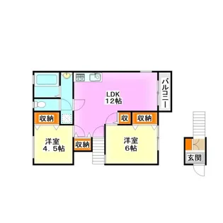 KMハイツVII B棟【2階】の間取り