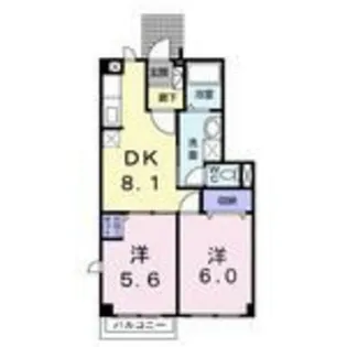 ソレアード71B【1階】の間取り