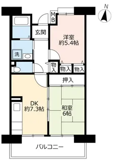 URサンラフレ明石【2階】の間取り