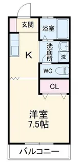 三幸ハイツ【1階】の間取り